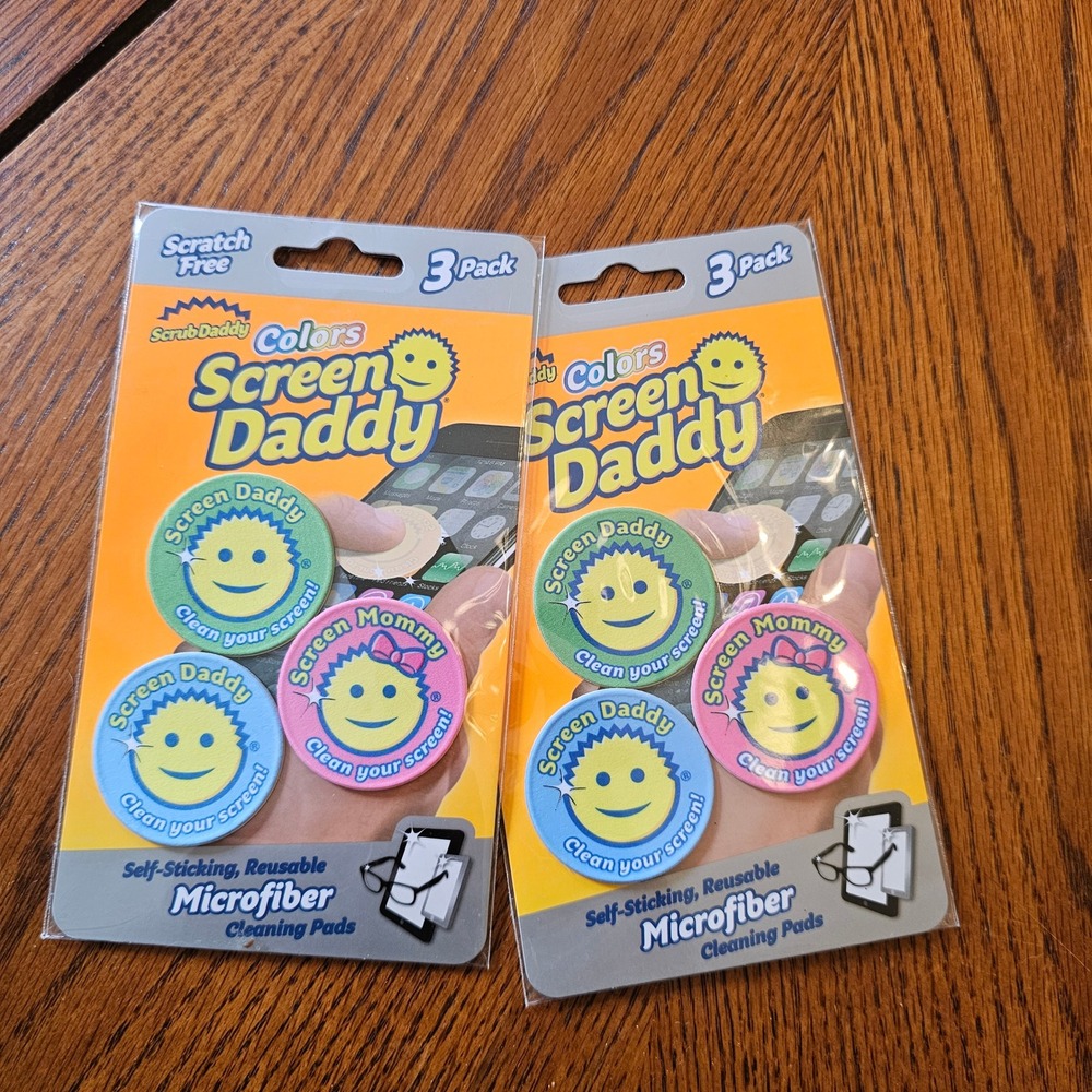 Scrub Daddy Colors Screen Daddy 3 Pack Microfiber Cleaning Pads 2 Packs Total